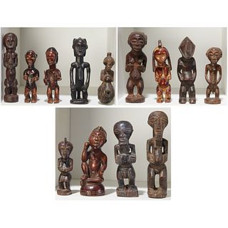 Group (13) nicely carved African figures