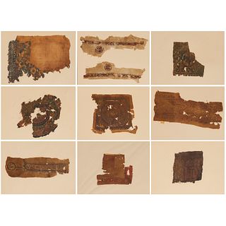 Group (10) Coptic textile fragments