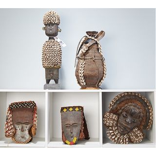 Group (5) West African style objects
