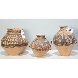 (3) Chinese Neolithic style pottery vessels