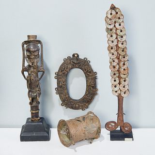 Group (4) Yoruba metal objects