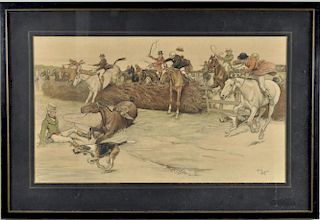 Cecil Alden "Hunting" Lithograph, Signed