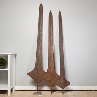 (3) Monumental African currency blades