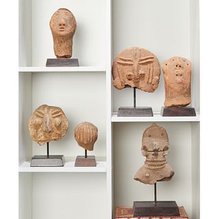 Group (6) Bura terracotta heads