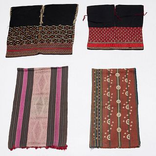 Group (4) vintage Southeast Asian textiles