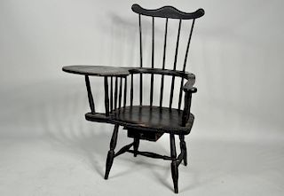 CT Paddle Writing Arm Windsor Chair