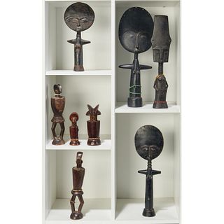 Collection (8) Akuaba & Zaramo style African dolls