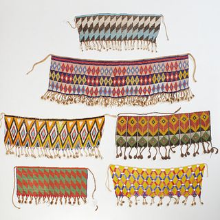 (6) Vintage African cache-sexe, beaded loincloths