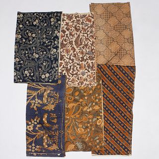 Group (6) Indonesian Batik textiles