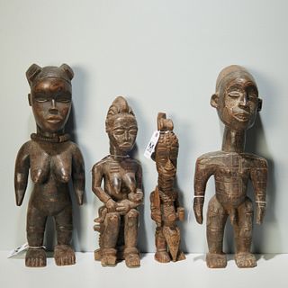 (4) Large African style carved figures
