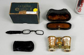 Pair French Lemaire Opera Glasses & Lorgnette