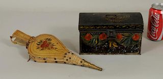 Two American Paint Decorated Items