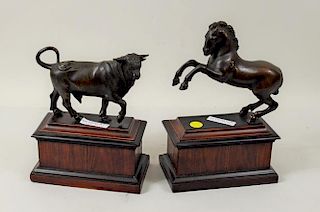 Pair Bronze Animal Form Bookends