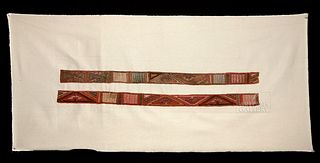 Moche Polychrome Textile Belt Fragments