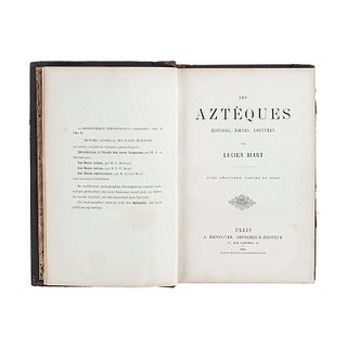 Biart, Lucien. Les Aztèques. Histoire, Moeurs, Coutumes. Paris: A. Hennuyer, Imprimeur, 1885. Dos planos, un mapa e ilustraciones.