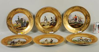 Six Russian Porcelain Plates