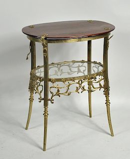 Art Nouveau Bronze Mounted Side Table