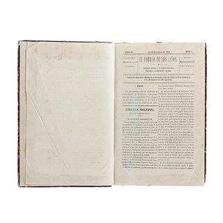 Quesada, Miguel de. El Correo de los Niños. Semanario dedicado a la Infancia Mexicana. México, 1872-73. 24 números en un volumen.