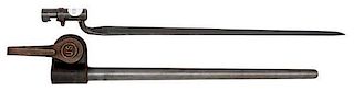 M1873 Trapdoor Socket Bayonet and 1885 Pattern Metal Scabbard 