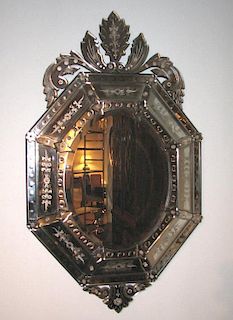 Venetian Style Octagonal Glass Mirror
