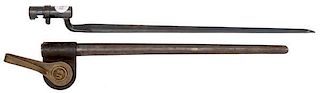 M1873 Rifle Socket Bayonet and 1885 Pattern Metal Scabbard 