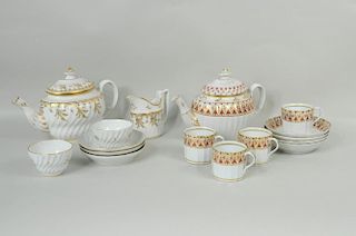 Group Continental Porcelain Partial Tea Sets
