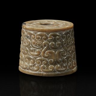 A Chinese Warring States style jade bead 战国风格玉勒