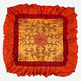A Sino-Tibetan silk canopy 丝绸伞盖