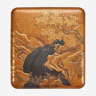 A finely-decorated Japanese lacquer writing box 日本莳绘文具盒 18th/19th Century 十八至十九世纪