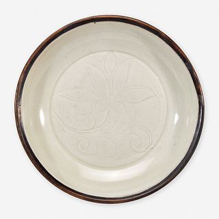 A small Chinese Dingyao incised "Lotus" dish 定窑刻划莲花小盘 Song Dynasty 宋