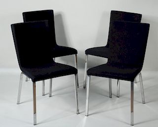 Calligaris Modernist Upholstered Dining Chairs