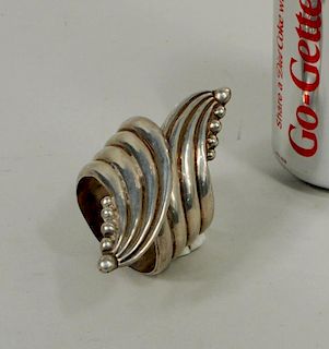 Mexican Sterling Silver Hinged Bracelet