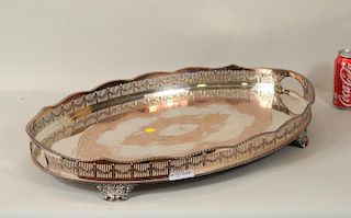 Sheffield Silver Plate Footed Tray