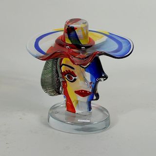 Furlan Walter "Omaggio a Picasso" Glass Sculpture
