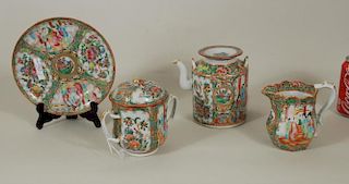 Rose Medallion Chinese Porcelain Tea Set