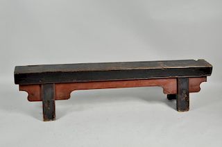 Chinese Painted Wood Bench