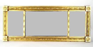 Large Classical Gilt Overmantle Mirror