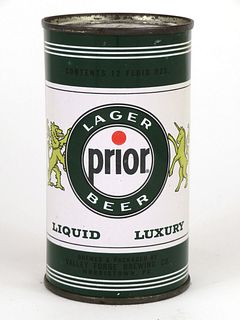 1954 Prior Lager Beer 12oz Flat Top Can 117-05
