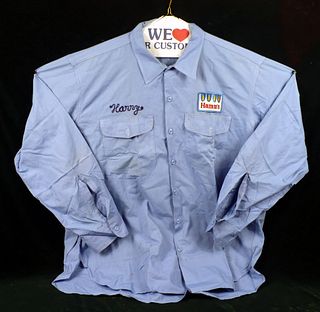 1961 Hamm's Beer deliveryman's shirt embroidered with "Harry"