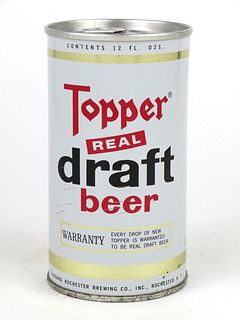 1965 Topper Real Draft Beer 12oz Tab Top Can T130-35