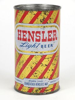 1949 Hensler Light Beer 12oz Flat Top Can 81-32v