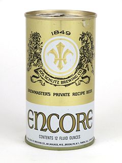 1969 Encore Beer 12oz Tab Top Can T61-38