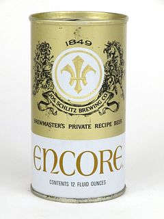 1968 Encore Beer 12oz Tab Top Can T61-35