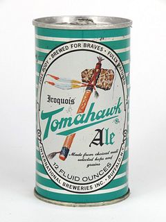 1963 Iroquois Tomahawk Ale 12oz Tab Top Can T82-03