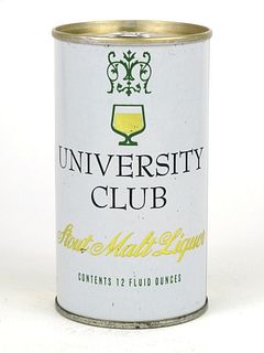 1964 University Club Stout Malt Liquor 12oz Tab Top Can T132-16