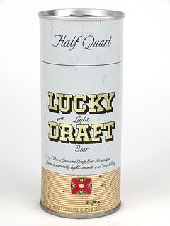 1969 Lucky Draft Beer 16oz  One Pint Tab Top Can T155-17