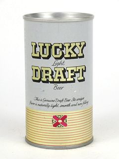 1965 Lucky Light Draft Beer 12oz Tab Top Can T89-18
