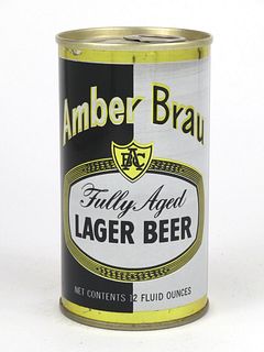 1971 Amber Brau Lager Beer 12oz Tab Top Can T33-15