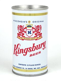 1974 Kingsbury Beer 12oz Tab Top Can T85-08