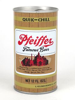 1971 Pfeiffer Famous Beer 12oz Tab Top Can T108-26v
